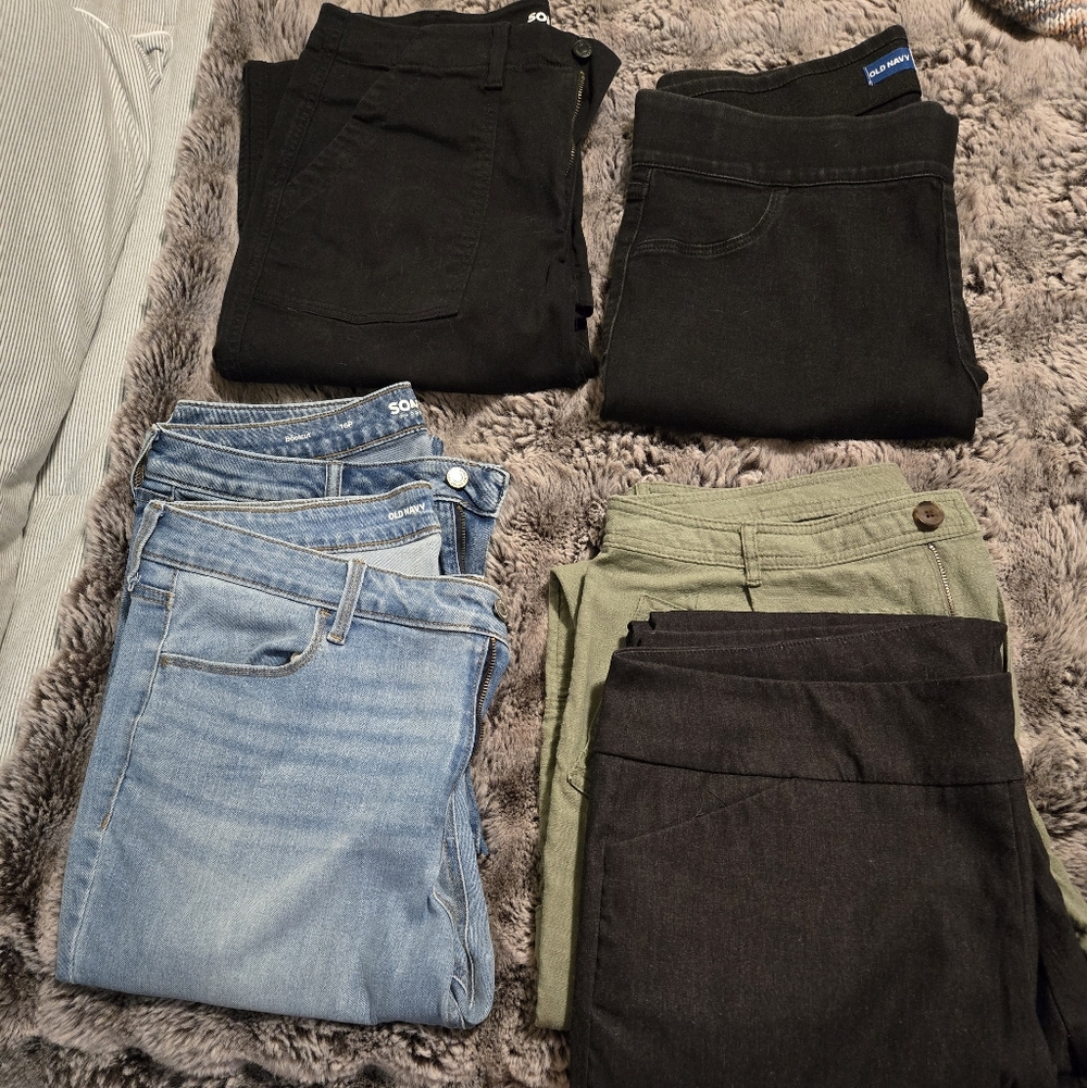 Old Navy/Sonoma Women's Jeans - Dark Gray, Light Blue, Olive